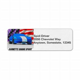 1996 Corvette Grand Sport Custom Return Address Label
