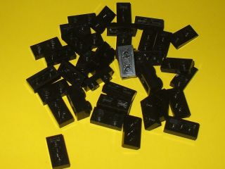 Lego 3023 40 flache schwarze Steine 1x2 aus 10212 10018 10210 10129