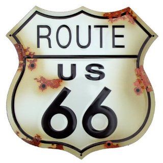 Route 66 Schild verwitterten Blechschild (ga) Küche
