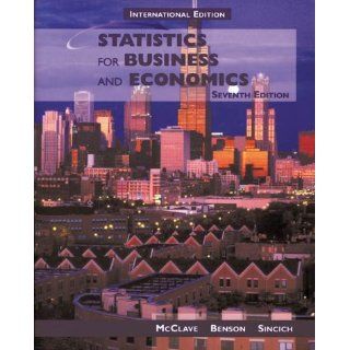 Statistics for Business and Economics (Prentice Hall international
