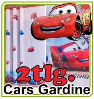 Zweiteilige Kinderzimmer Gardine AUTO CARS DISNEY 2x150cmx126cm(252cm