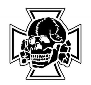 124.1) Aufkleber weiß Eisernes Kreuz Iron Cross Autoaufkleber Sticker