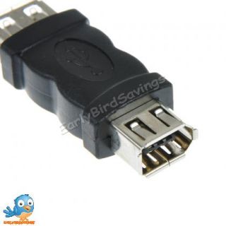 Firewire IEEE 1394 6P Pin Female to USB Female Adaptor Convertor F/F