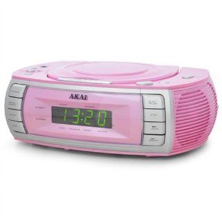 Akai Radiowecker Uhrenradio CD Player Dual Alarm Rosa 