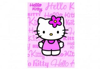 Kinderteppich Hello Kitty Teppich rosa pink 95x133 cm