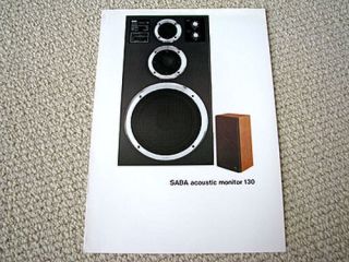 SABA model 130 speaker brochure catalogue