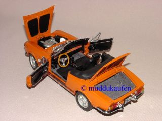 FIAT SPIDER 124 BS Cabrio PLATIN COLLECTION orange Neu 118 SUN STAR