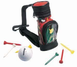 Mini Golf Bag mit Tees, Pitchinggabel und Golfball Sport