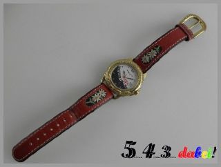 MICHELE JORDI Unisex Uhr Armbanduhr Trachtenuhr 1991 Lederamband