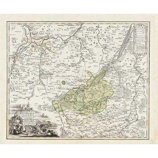 Historische Karte Ämter Naumburg, Zeitz und die Herrschaft Droyßig