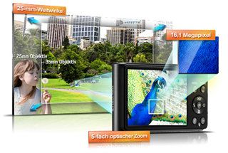 Samsung ST88 Digitalkamera (16 Megapixel, 5 fach opt. Zoom, 6,9 cm (2