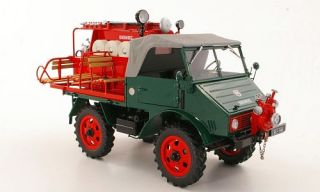 Mercedes Unimog 401, Feuerwehr, mit Spezialaufbau, grün/rot, 118