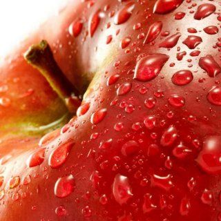 Ein Roter Apfel   Keilrahmenbild 40x40x1, 8 cm Küche