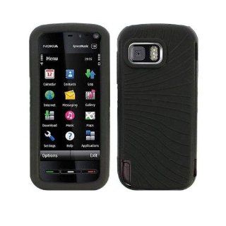 Black Silikon Case Silicon Skin Tasche Hülle schwarz Nokia 5800