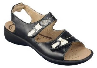 Romika Damen Schuhe Sandalen Klettverschluss Übergrössen Schwarz