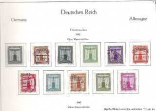 Reich,1942 Michelnrn Dienst 155   165 o,gestempelt,Michelwert € 130