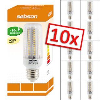 10er Pack E27 108 LED [sebson®] (420lm   Warm Weiß   108 x 3528 SMD