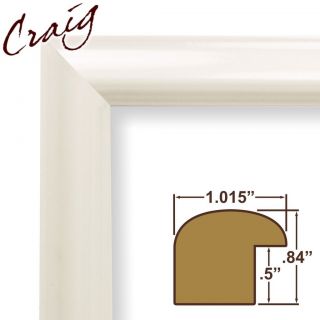 Picture Frame Smooth Satin White 1 Wide Complete New Frame (FW177WH