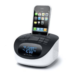 Muse M 103IP Uhrenradio mit iPhone/iPod Dockingstation (Dual Alarm