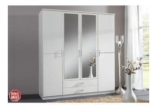 KLEIDERSCHRANK KOMARO WEIß + STRASS SCHRANK B 180