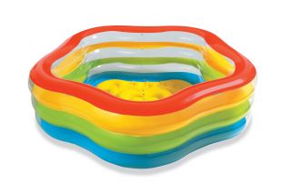 Kinder Pool Planschbecken Sommerfarben 185 x 180 x 53cm