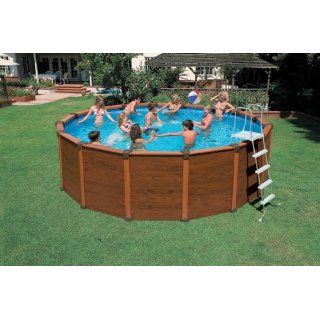 Intex 12 54972 Wood Frame Pool Set, 478 x 124 cm Garten