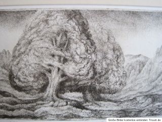 „Zwei Bäume“ Original Radierung 194/250 signiert ca 1978
