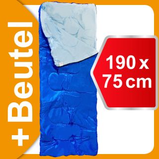 Schlafsack 195 x 75 cm Campingschlafsack 2 farbig