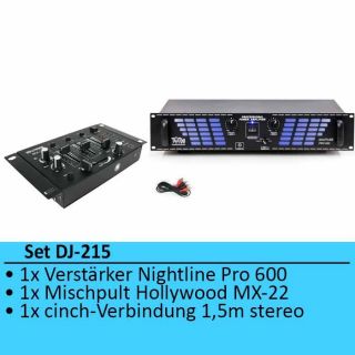 1800W Verstärker Endstufe Mischpult Mixer Mischer DJ 215