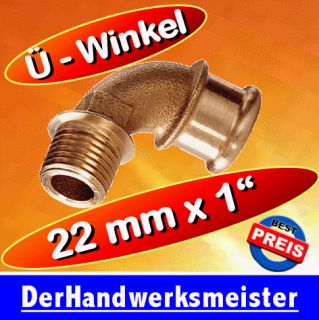 Rotguss Ü  Winkel 12 15 18 22 28 35 42 54 f. Kupferrohr