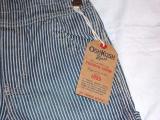 OshKosh Latzhose Jeans blau weiss gestreift Overall Salopette 98/104