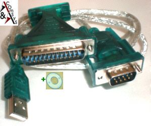 Adapter USB   Serial RS 232 USB/Seriell RS232 9/25Polig