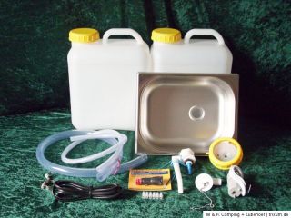 Miniküche / Campingküche Bausatz Technikpaket + Wasch  /Spülbecken