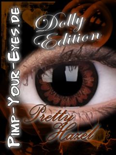 farbige Kontaktlinsen Dolly Edition dunkelbraun braun schwarz violet