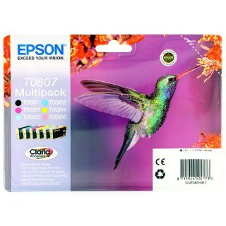 Epson T0807 Multipack (cyan, magenta, gelb, schwarz, light cyan, light
