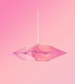 Lampenschirm Papier rosa 46 cm Schirm quadratisch IKEA VARMLUFT   NEU