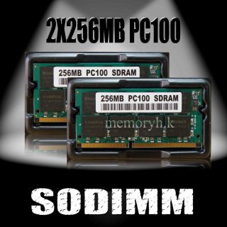 512 MB 2 x 256 mb pc 100 Speicher so dimm ram fuer Compaq Armada M700