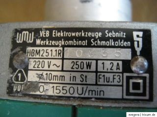 Bohrmaschine HBM 251 Multimax electronik   grün / VEB