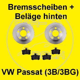 Bremsen hinten VW Passat 3B 3BG ~ Bremsscheiben+ Beläge