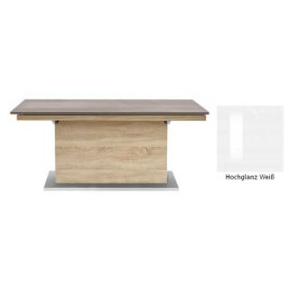 Design Säulentisch 160 255 cm Holz ausziehbar Funktionstisch Tisch
