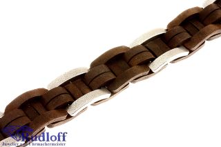 Fossil Armband Vintage Leder / Stahl JF84213 Herrenband