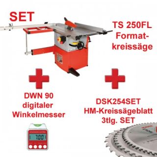 Holzmann SET   TS 250FL   Formatkreissäge + DWN90 + DSK254SET