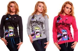Sublevel Pullover Sweatshirt mit Kapuze Hoodie Sweater in 3 Farben