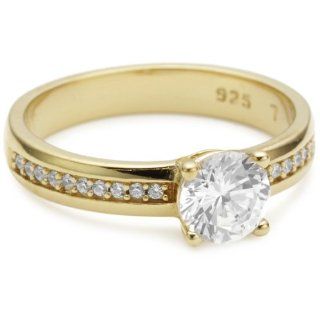 Esprit Damen Ring grace glam gold 925 Sterlingsilber vergoldet 23