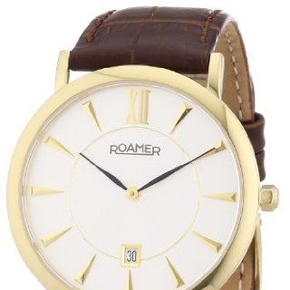 Roamer Herren Armbanduhr XL Limelight Analog Leder 934856 Gl1