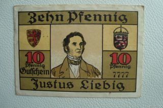 Notgeld 10 Pf Gießen Gibana Briefmarken Ansichtskarten