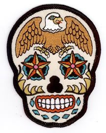Sunny Buick Tattoo Eagle Skull Day Of The Dead Patch