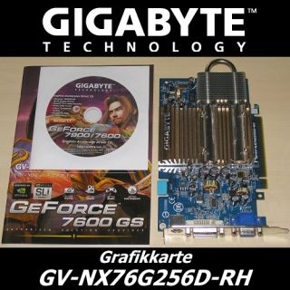 Gigabyte GV NX76G256D RH Grafikkarte NVIDIA GeForce 7600GS DVI VGA
