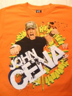 JOHN CENA Orange WWE Wrestling T shirt