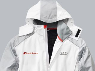 Original Audi Funktionsjacke Jacke Herren Sport weiß grau Größe XL